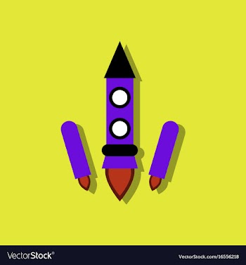 Flat icon design collection space rocket start in vector image