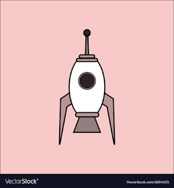 Flat icon design collection space rocket vector image