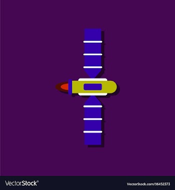 Flat icon design collection space satellite in vector image