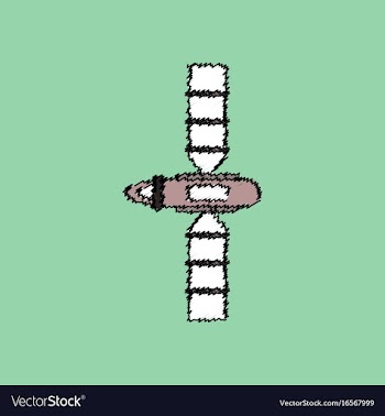 Flat icon design collection space satellite in vector image