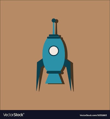 Flat icon design collection space ship in sticker vector image
