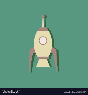 Flat icon design collection space ship in sticker vector image