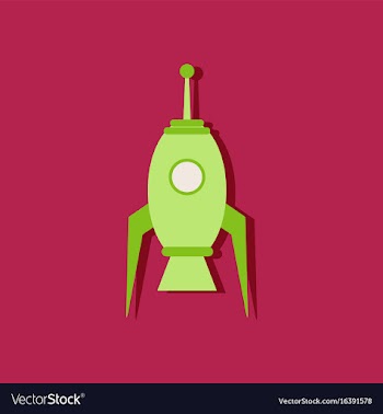Flat icon design collection space ship in sticker vector image