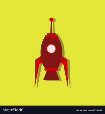 Flat icon design collection space ship in sticker vector image