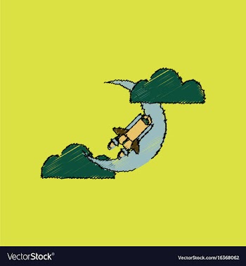 Flat icon design collection space shuttle and vector image