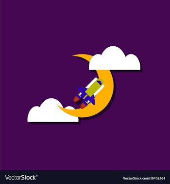 Flat icon design collection space shuttle and vector image