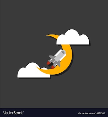 Flat icon design collection space shuttle and vector image