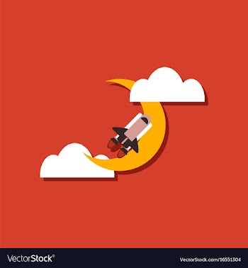 Flat icon design collection space shuttle and vector image