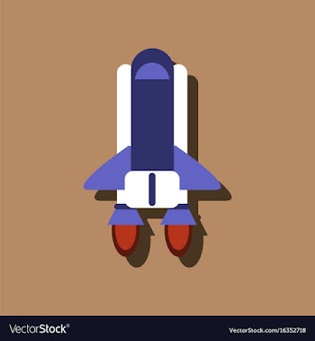 Flat icon design collection space shuttle in vector image