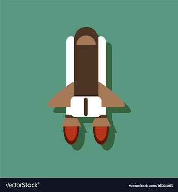 Flat icon design collection space shuttle in vector image
