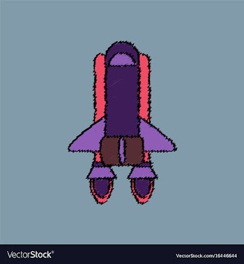 Flat icon design collection space shuttle in vector image