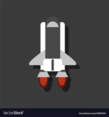 Flat icon design collection space shuttle in vector image