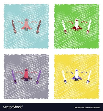 Flat icon design collection space shuttle start vector image
