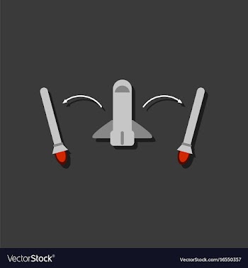 Flat icon design collection space shuttle start vector image
