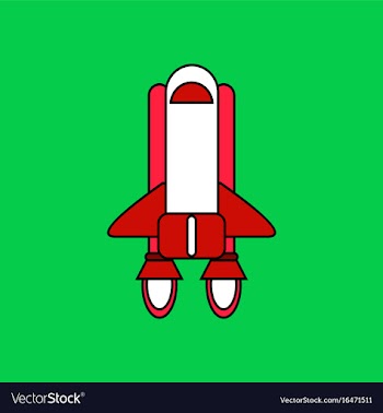 Flat icon design collection space shuttle vector image