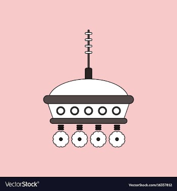 Flat icon design collection spacecraft and antenna vector image
