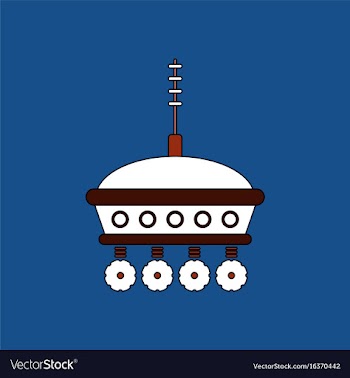 Flat icon design collection spacecraft and antenna vector image