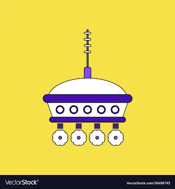 Flat icon design collection spacecraft and antenna vector image
