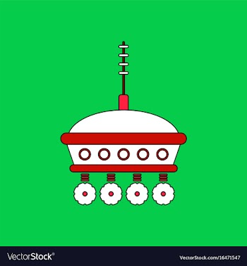 Flat icon design collection spacecraft and antenna vector image