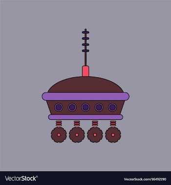 Flat icon design collection spacecraft and antenna vector image