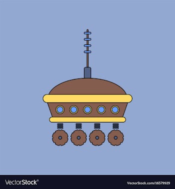 Flat icon design collection spacecraft and antenna vector image