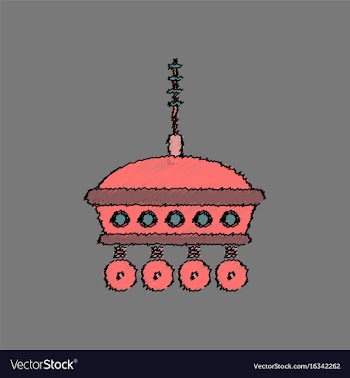 Flat icon design collection spacecraft and vector image