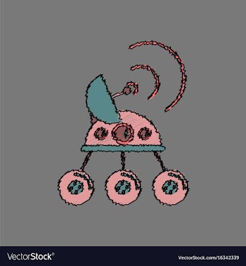 Flat icon design collection spacecraft and vector image