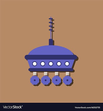 Flat icon design collection spacecraft and vector image