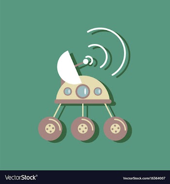 Flat icon design collection spacecraft and vector image