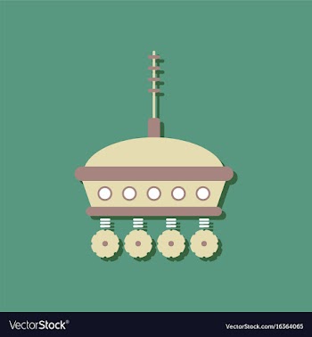 Flat icon design collection spacecraft and vector image
