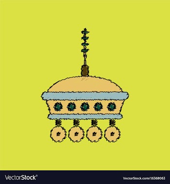 Flat icon design collection spacecraft and vector image