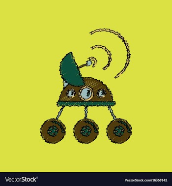 Flat icon design collection spacecraft and vector image