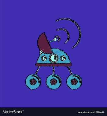 Flat icon design collection spacecraft and vector image