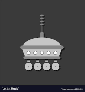 Flat icon design collection spacecraft and vector image