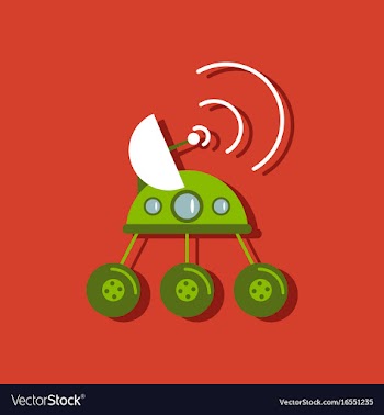 Flat icon design collection spacecraft and vector image