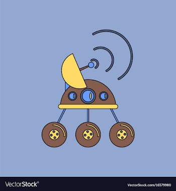Flat icon design collection spacecraft and vector image