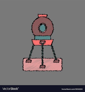 Flat icon design collection spacecraft on land in vector image