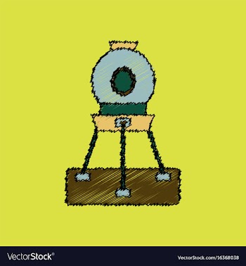 Flat icon design collection spacecraft on land in vector image