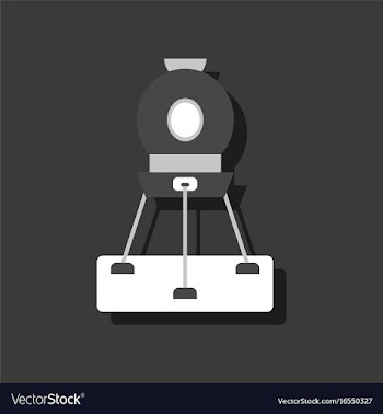 Flat icon design collection spacecraft on land in vector image