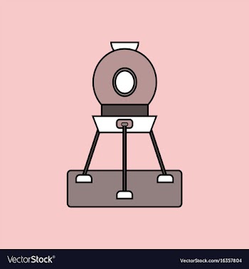 Flat icon design collection spacecraft on land vector image