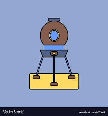 Flat icon design collection spacecraft on land vector image
