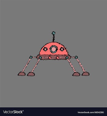 Flat icon design collection spaceship icon in vector image