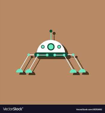 Flat icon design collection spaceship icon in vector image