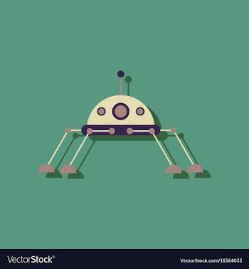 Flat icon design collection spaceship icon in vector image