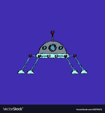 Flat icon design collection spaceship icon in vector image