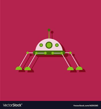 Flat icon design collection spaceship icon in vector image