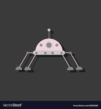 Flat icon design collection spaceship icon in vector image
