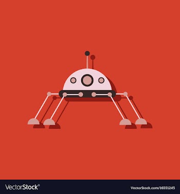 Flat icon design collection spaceship icon in vector image