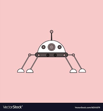 Flat icon design collection spaceship icon vector image