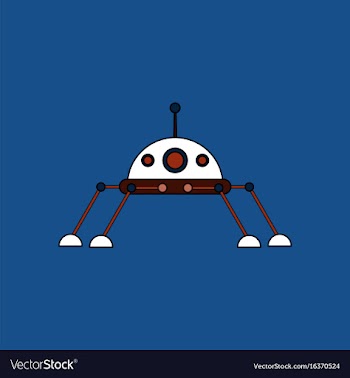 Flat icon design collection spaceship icon vector image